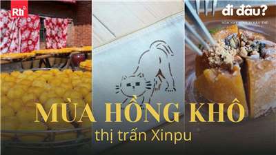 Mùa hồng khô thị trấn Xinpu (ảnh: TT)