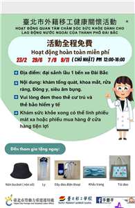 Khám sức khỏe miễn phí cho Lao động di trú năm 2025