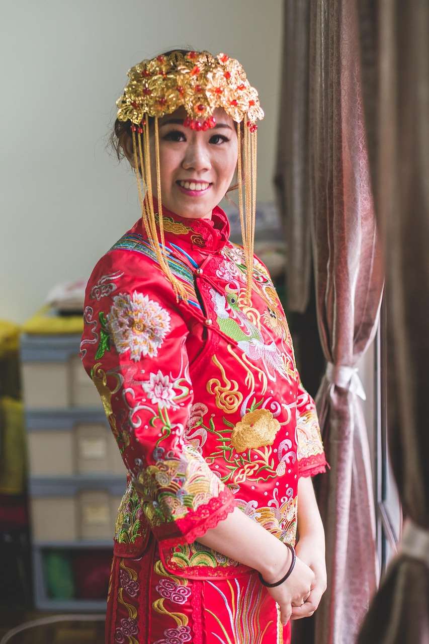Trang phục áo cưới Trung Hoa truyền thống (Ảnh minh họa: Pixbay)