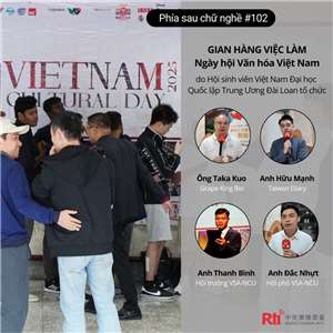 Tìm hiểu gian hàng việc làm tại Ngày hội Văn hóa Việt Nam 2025 do Hội sinh viên Việt Nam ĐH Quốc lập Trung Ương Đài Loan tổ chức (ảnh: Rti/VSA-NCU)