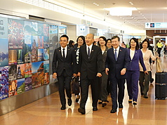 Hàn Quốc Du dẫn phái đoàn đến Nhật Bản ngoại giao nghị viện, hi vọng có thể giúp tăng cường hình ảnh Đài Loan trên quốc tế. (Ảnh: CNA)