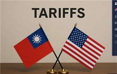 Đài Loan và Mỹ hoàn tất đàm phán về thuế quan, hai bên đã đạt thỏa thuận lớn trong đàm phán thương mại. (Ảnh minh họa do AI tạo ra)