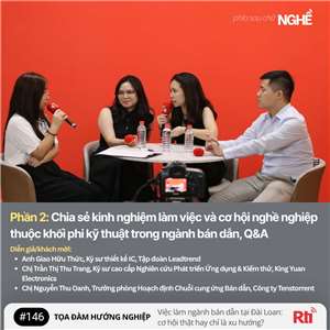 Khách mời phần 2 tọa đàm hướng nghiệp chủ đề bán dẫn tổ chức ngày 3/10/2026 tại đài Rti (ảnh: Rti)
