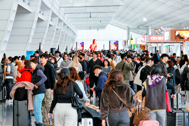 Số hành khách xuất cảnh đạt 155.000 lượt trong ngày 28 Tết, Sân bay Quốc tế Đào Viên kêu gọi làm thủ tục sớm 3 tiếng. (Ảnh minh họa: CNA)