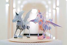 Tạo hình đèn lồng xách tay “Ngựa cánh bạc” và “Ngựa trời lấp lánh” của Lễ hội Ánh sáng Trúc Bắc năm 2026. (Ảnh: CNA)