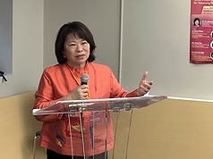 Thị trưởng thành phố Gia Nghĩa tham dự Đại hội Phụ nữ Liên Hợp Quốc tại New York và chia sẻ kinh nghiệm hoạt động phụ nữ của Gia Nghĩa (Ảnh: CNA)