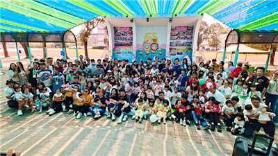 “Ngày hội các gia đình có con sinh ba lần thứ 12” đã được tổ chức vào ngày 15/3 tại Trường tiểu học Wen'an, thị trấn Dounan, huyện Vân Lâm. (Ảnh: CNA)