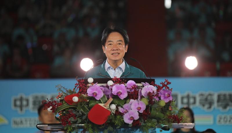 Khai mạc Đại hội Thể thao Trung học Toàn quốc, Tổng thống Lại Thanh Đức chúc các vận động viên văn võ song toàn (Ảnh: CNA)