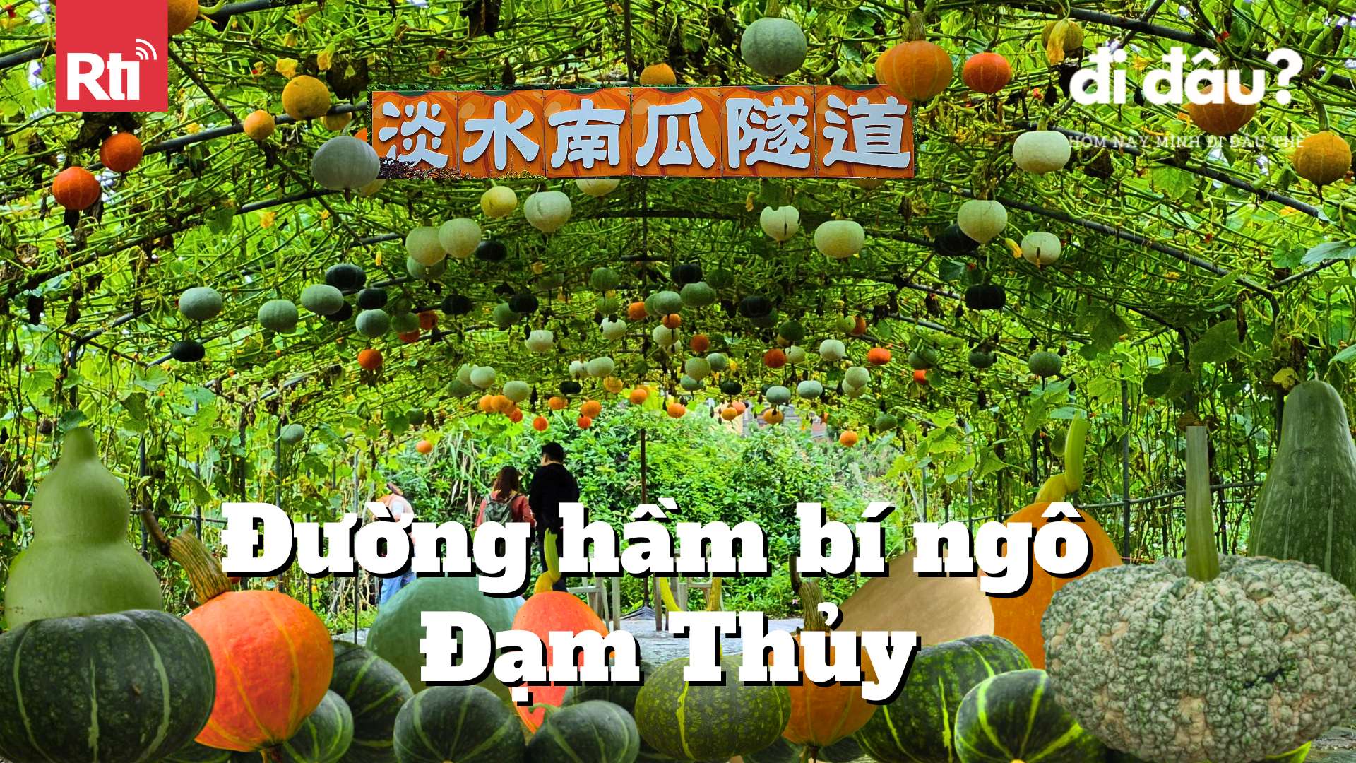 “Đường hầm bí ngô Đạm Thủy” (淡水南瓜隧道). (Ảnh: Đức Mạnh)