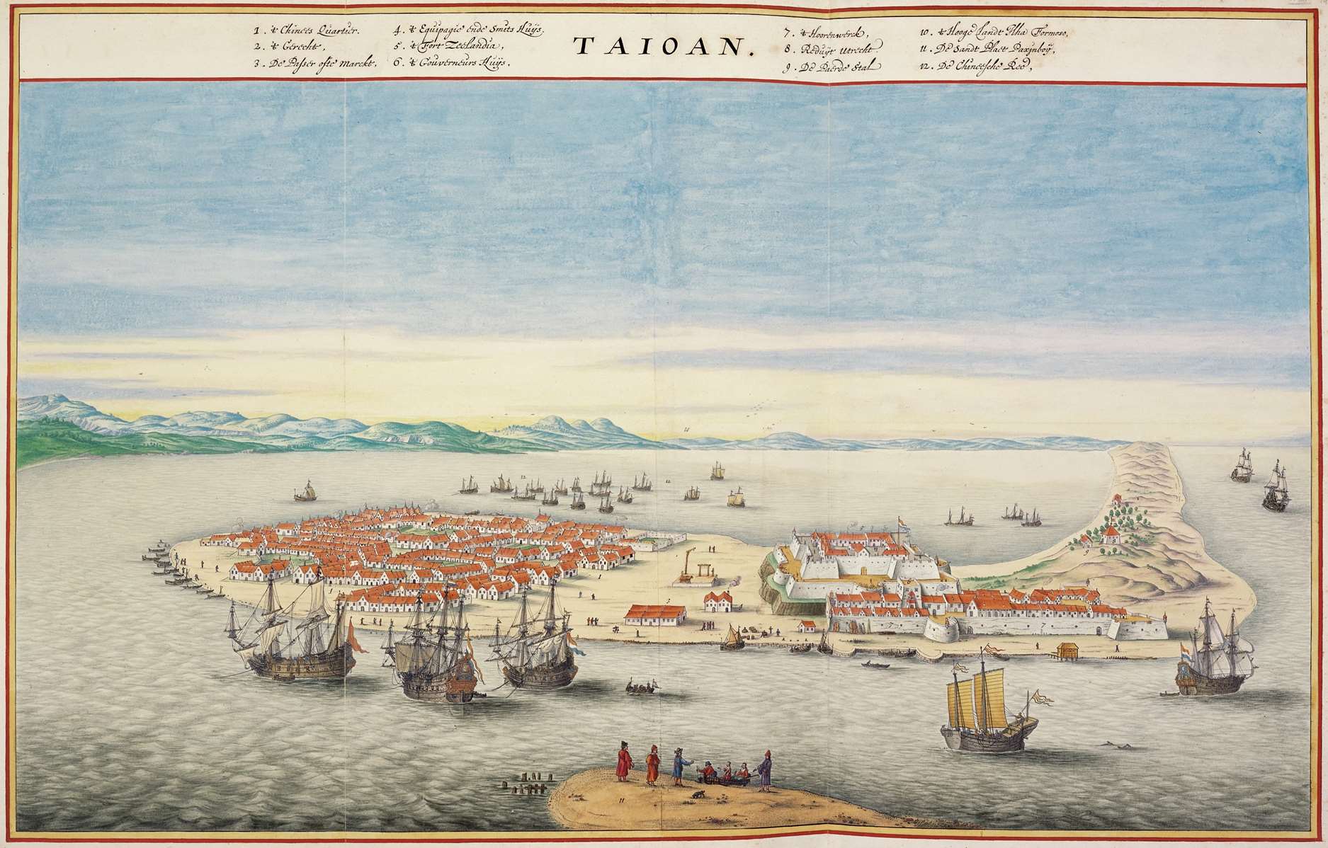 Ảnh vẽ cảng Đại Viên nhìn từ trên cao xuống(Ảnh: Wikimedia)