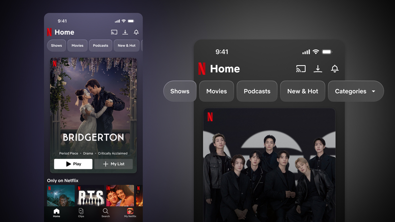 Netflix ứng dụng AI để phân tích nội dung, người dùng tại Hàn và Nhật sẽ trải nghiệm video dọc từ tháng 7 (ảnh: CNA)
