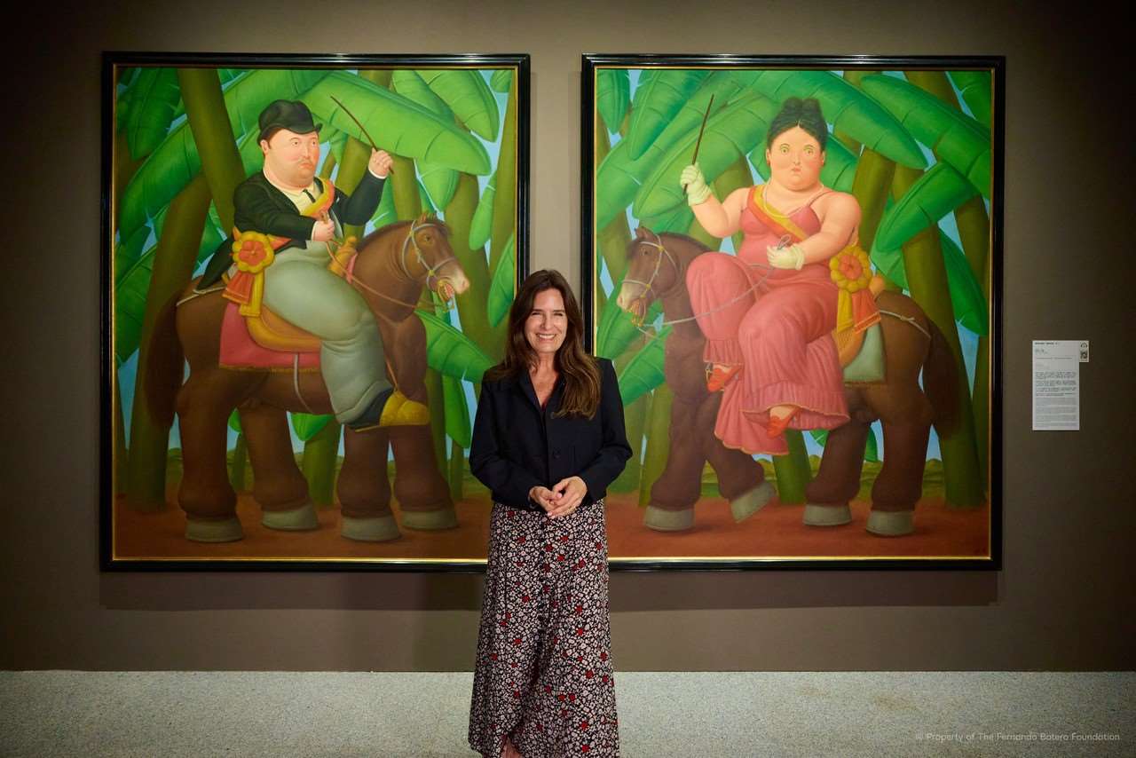 Bà Lina Botero – giám tuyển triển lãm, đồng giám đốc Quỹ Botero và cũng là con gái của cố họa sĩ . (Ảnh: udnFunLife cung cấp)