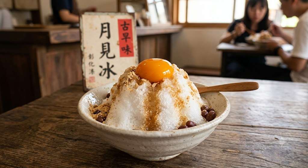 Món chè đá bào Tsukimi mặc dù tên gọi "rất Nhật Bản" nhưng lại Made in Taiwan 100% (Ảnh: AI)