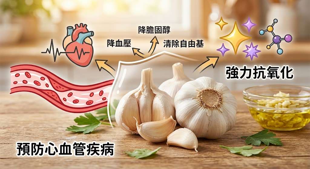 Tỏi có chứa rất nhiều thành phần có ích cho sức khỏe con người (Ảnh: AI)