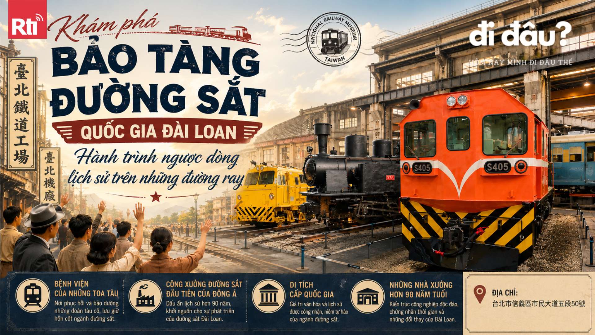 Khám phá Bảo tàng Đường sắt Quốc gia Đài Loan - Hành trình ngược dòng lịch sử trên những đường ray. (Ảnh minh họa: AI)