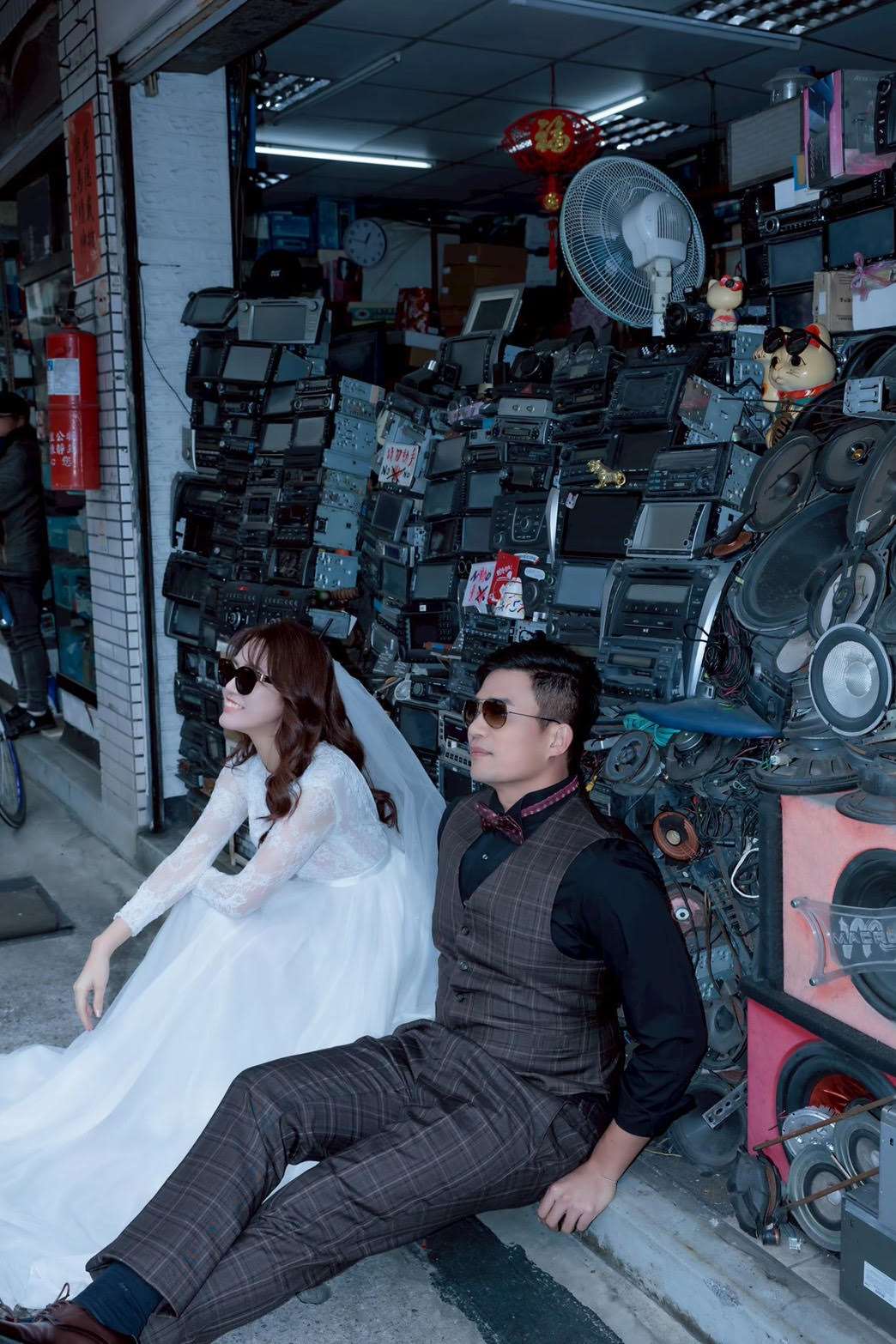 Phố Chifeng trở thành một trong những địa điểm chụp ảnh cưới "chất lừ" ở Đài Bắc. (Ảnh: Huiyun cung cấp)